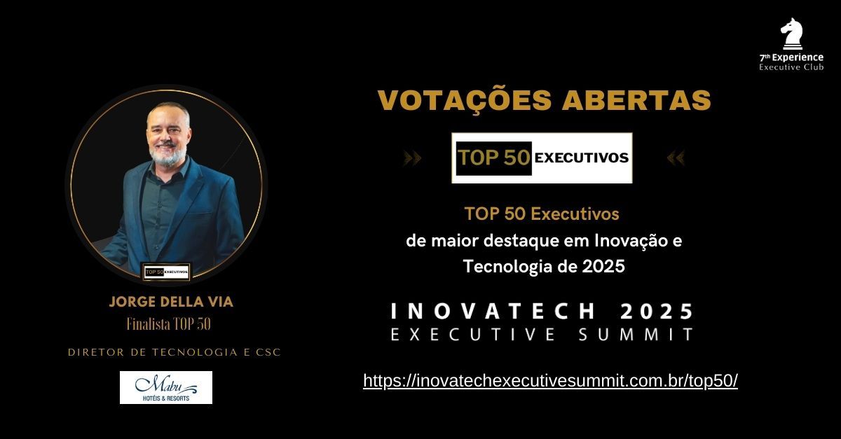 Grupo Mabu integra lista dos TOP 50 Executivos de Destaque em Inovação & Tecnologia com Jorge Della Via Jr