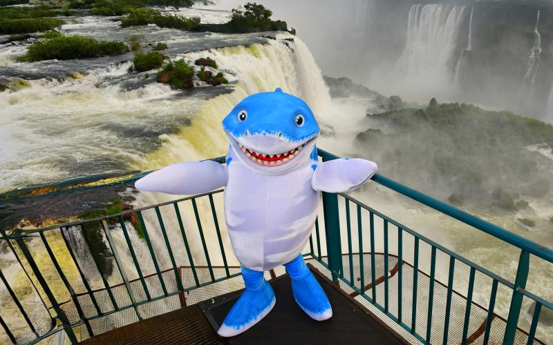 Um tubarão nas Cataratas em Foz do Iguaçu